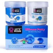 LET'S RESIN Silicone Putty,1LB/40A Silicone Mold Making Kit, Non-Toxic,Strong\u0026Flexible, Easy 1:1 Mixing Ratio for Reusable Silicone Molds, Resin Molds, Soap